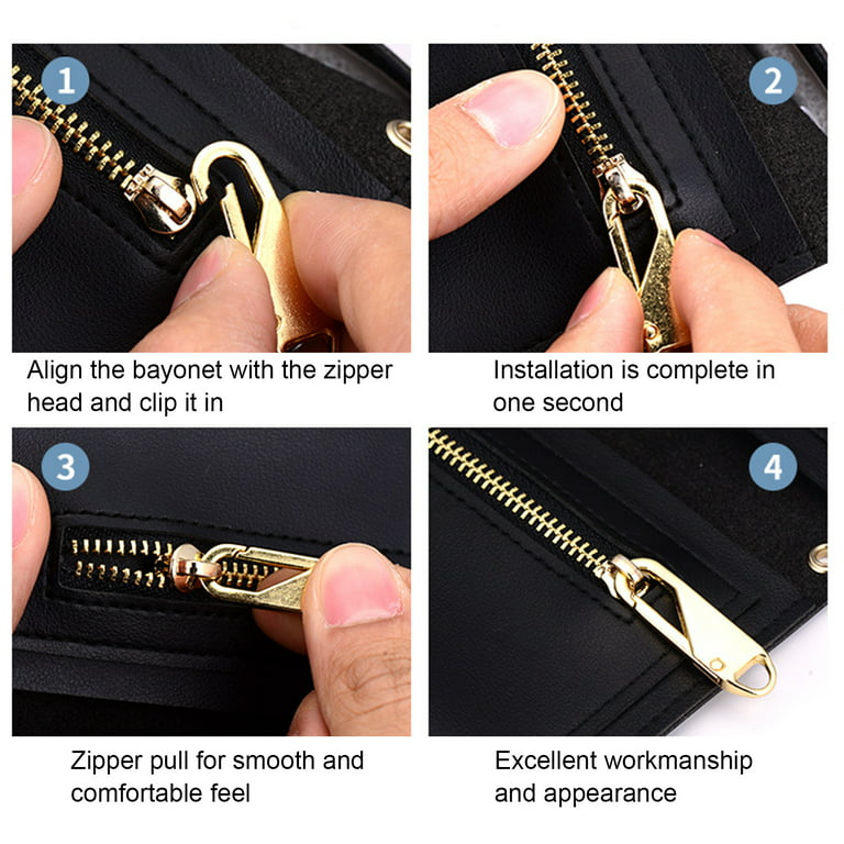  Zipper Slider,Zipper Puller,20pcs Universal Metal