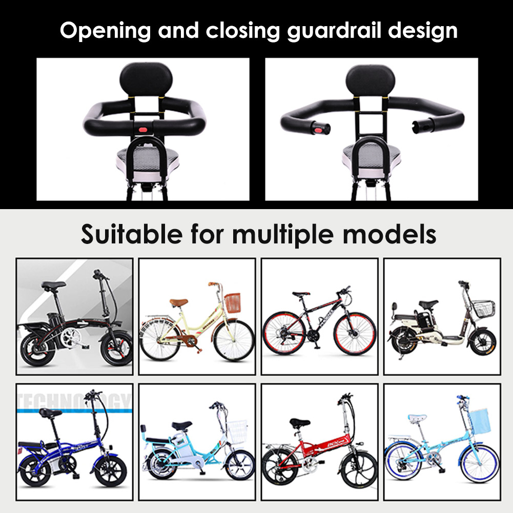 Bicycle Front Mount Baby Carrier Seat with Handrail Safety Seats for Kids Children Toddler guoxia74534 Children Bike Seat