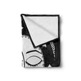 thumbnail image 2 of Moon Rays Soft Flannel Fleece Throw Blanket, Theme Inspired Sun and Crescent Depiction in Astrological Style, Cozy Plush for Indoor and Outdoor Use, 60" x 80", Charcoal Grey White, by Ambesonne, 2 of 6