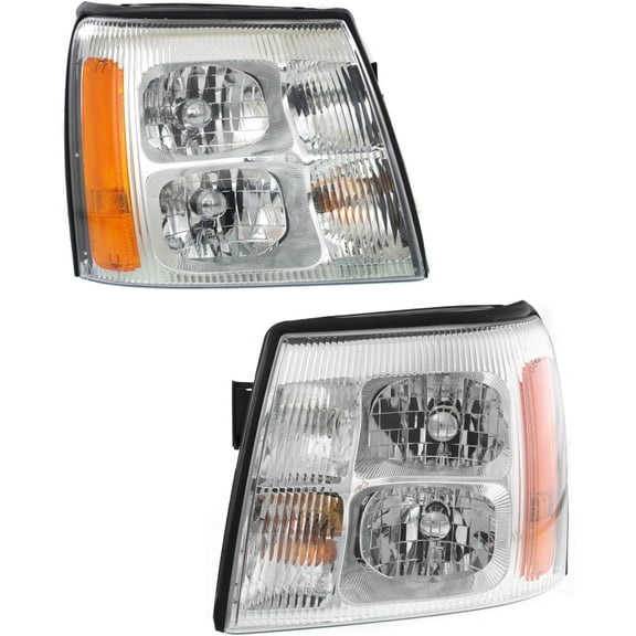 Garage-Pro Driver and Passenger Side Headlight for Cadillac Escalade Base 2002 Also Fits Escalade EXT Halogen With bulb(s) Replaces# 15181851 15181850