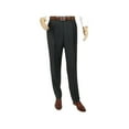 thumbnail image 6 of Men's MANTONI Pleated Pants 100% Wool Super 140's Classic Fit  46306-3 Charcoal, 6 of 10