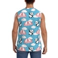 thumbnail image 4 of Uemuo Panda Flying in the Sky Pattern Men's Sleeveless T-Shirt,Muscle Athletic Tank Top, Moisture-wicking Quick-dry Breathable Classic Tee Top for Gym Run Outdoor Sports-XX-Large, 4 of 8