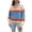 Sky Blue, variant on Lilgiuy Women's V-neck Sweater Loose Autumn And Winter Long-sleeved Sweater Striped Stitching Casual,Sky Blue,6(M) for 2022