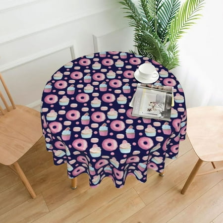 

Tablecloth Doughnut Round Table Cloth Polka Dot Print Fashion Table Cover Tablecloths Living Room Dining Table Decoration