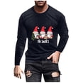 thumbnail image 2 of Donemore Men's Christmas Reindeer Print Casual Long Sleeve Shirt Soft Polyester-Cotton Blend Loose Fit Top for Holiday & Daily Wear, 2 of 5