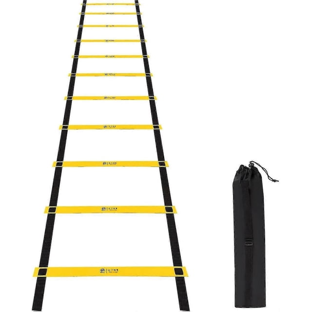 6M 20ft Training Ladder Agility Speed Training Ladder 12 Rungs Fitness Foot Speed Training Ladder Outdoor Exercise Equipment for Home Gym Use-yu G