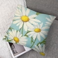 thumbnail image 7 of nygtbtfer Pillow Set of 2 Throw Pillows Garden Flower Decorative Pillow Cases Square Indoor Outdoor for Home Couch Bed, Cyan 12x12in, 7 of 7