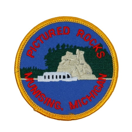 - Lakeshore Pictured Rocks Munising Michigan Patch Souvenir Iron-On Applique