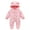 ZB Pink, variant on Baby Jumpsuit Snowsuit for 0-9 Months , Bear Snowsuit Fluffy Winter Keep Warm , Romper Warm Coat Size 3 Months-6 Months
