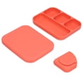 thumbnail image 2 of Yazoeia Assiette Alimentaire en Silicone pour Bébé avec Couvercle Résistant aux Chutes Plateau Repas pour Enfants Rouge MY320-20467, 2 of 13