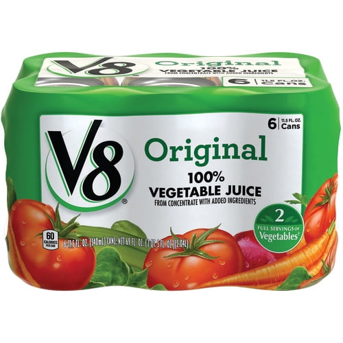 V8 Juice, Original 100 Vegetable Juice, PlantBased Drink