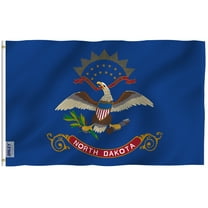 Anley Fly Breeze 3x5 Ft North Dakota State Flag - North Dakota ND Flags Polyester with Brass Grommets