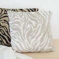 thumbnail image 6 of Ox Bay Caroline 20" x 20" Ivory/Silver Beaded Tiger Print Adult Decorative Throw Pillow, 6 of 8