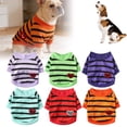thumbnail image 6 of Spring Summer Dog T-Shirt Cute Striped Puppy Shirt with Sequin Heart Breathable Cat Outfit with Wide Crew Neck Lightweight Pet Apparel for Small Medium Pet Apparel for Daily Wear Photoshoot(F,M), 6 of 6