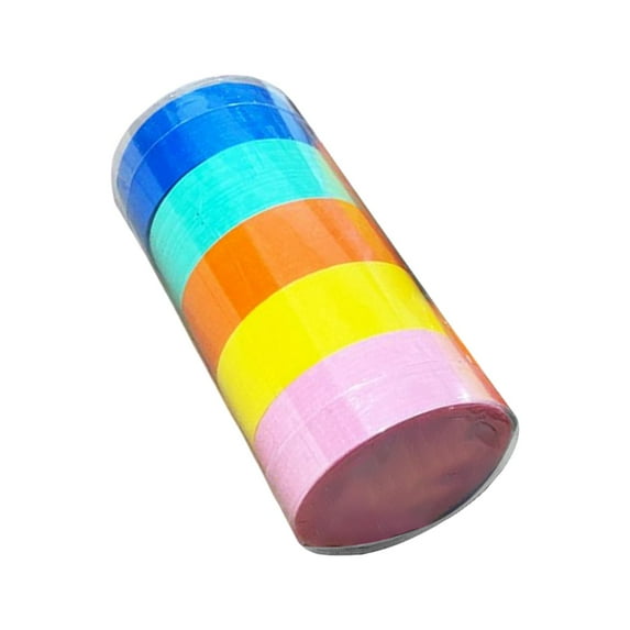 5x Sticky Ball Rolling Tape Decorative Sensory Toy DIY Crafts Educational Unzip Tape Game Funny for Scrapbook Home Children Gifts Adult Kids colorful
