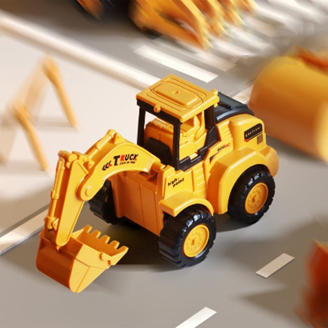 TIMIFIS Engineering Vehicle Press Type Return Simulation Car Model Excavator Engineering Bulldozers Holiday Boys & Girls Car Model