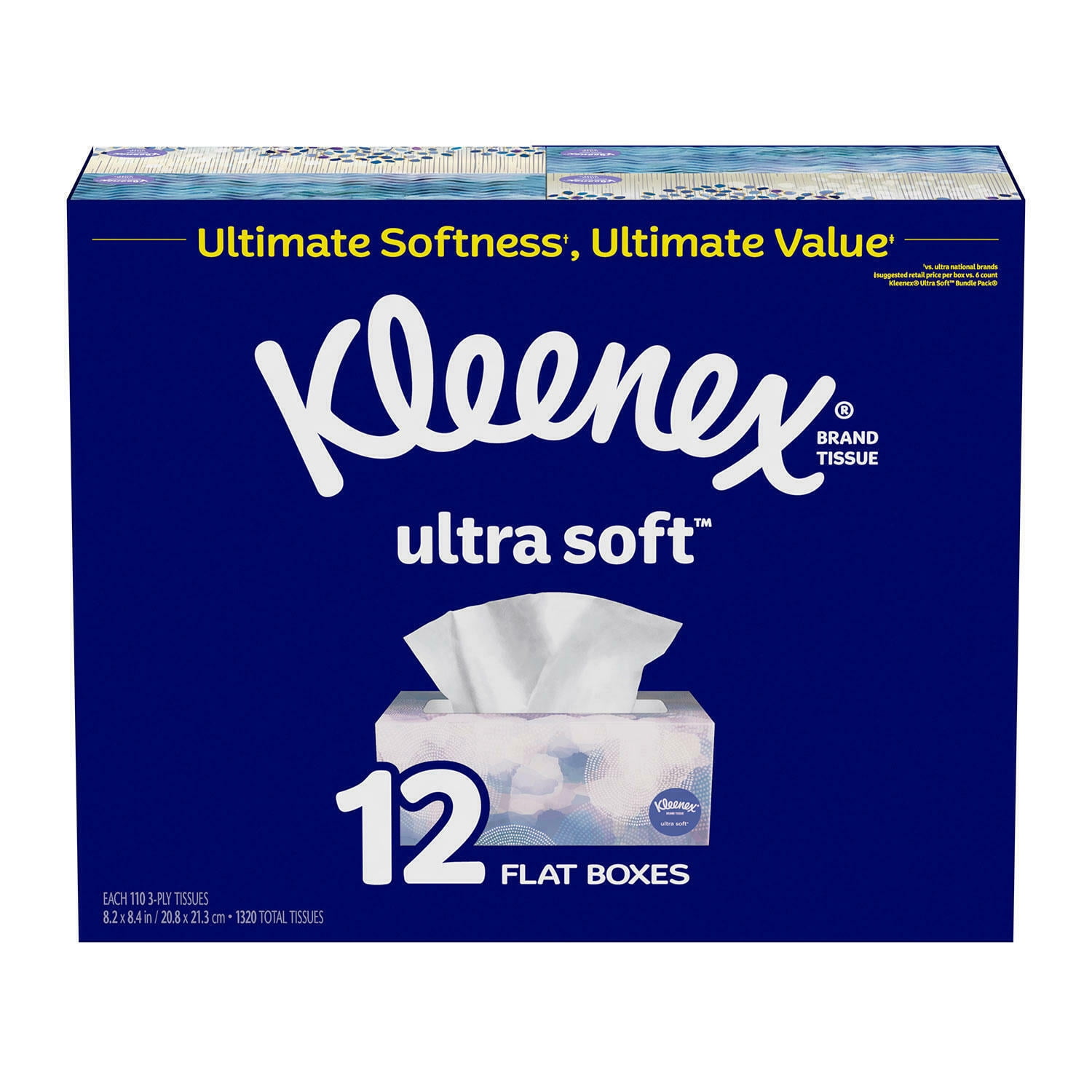 10x Kleenex Super 3 Ply 65 Extra Soft Strong Tissues Twin Pack 