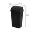 thumbnail image 4 of Sterilite 13 Gal. Swing Top Wastebasket Plastic, Black, Set of 4, 4 of 9