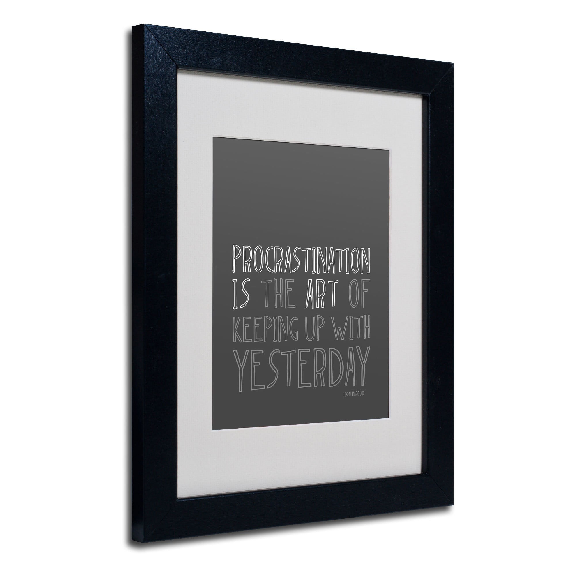 Trademark Fine Art "Artistic Procrastination I" Canvas Art by Megan Romo, Black Frame