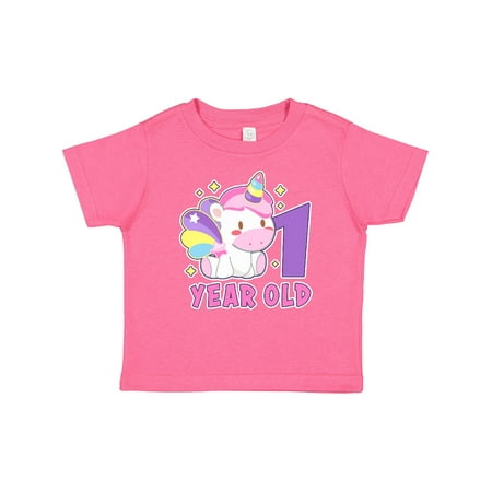 

Inktastic 1 Year Old with Cute Unicorn Birthday Gift Baby Girl T-Shirt
