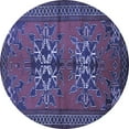 thumbnail image 1 of Ahgly Company Indoor Round Persian Blue Traditional Area Rugs, 5' Round, 1 of 4