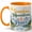 Orange, variant on Sunshine Mountains Peace Coffee Mug, Watercolor Nature Mug, Outdoor Hiking Birthday Christmas Gift, Mountain Lake Wildflower Quote Art, 11 oz White Ceramic Coffee Cup for Tea Lovers