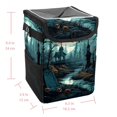 thumbnail image 5 of Halloween Cemetery Foldable Mini Car Trash Can with Lid and Leak-Proof Hanging Storage Bag, 5 of 6
