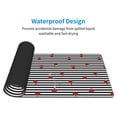 thumbnail image 5 of Disketp Gaming Mouse Pad Ladybugs On Black And White Striped Pattern Large Mouse Mat Long Extended Desk Pad Non-Slip Rubber Mice Pads Stitched Edges Thin Pad (11.8x31.5 Inch), 5 of 9