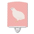 thumbnail image 1 of Carolines Treasures BB7957CNL Texas Quail Pink Check Ceramic Night Light, 1 of 1