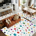 thumbnail image 5 of 3x5 Area Rugs, Colorful Polka Dot Non-Skid Rubber Backing Large Rectangle Rugs - Living Room Bedroom Home Office, Rainbow Color Polka Dots Abstract Indoor Floor Mat Carpets Washable Rug, 5 of 9