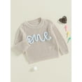 thumbnail image 3 of Suealasg Newborn Baby Girl Boy Sweater Birthday Outfit Long Sleeve Letter Embroidered Knit Sweaters 9 12 18 Months Infant Winter Warm Pullover Tops, 3 of 7