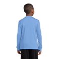 thumbnail image 2 of SPORT-TEK Boys' Long Sleeve PosiCharge Competitor Tee, Carolina Blue, Small, 2 of 5