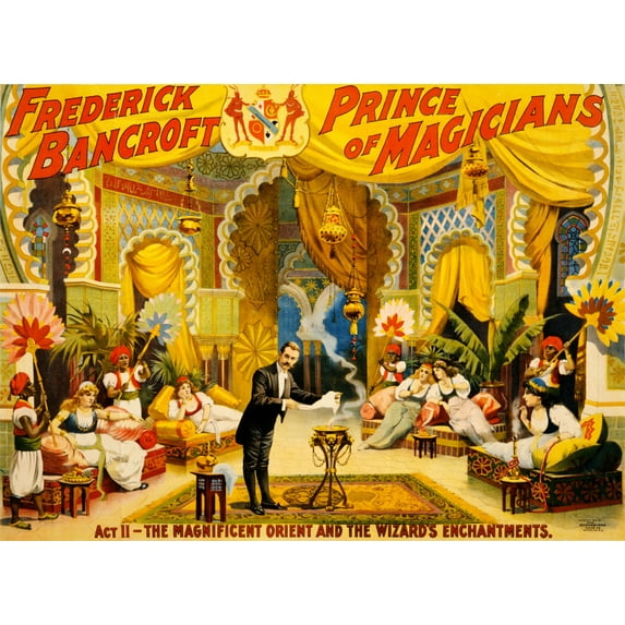 Bancroft Magic Poster Vintage Art 27Inx40In for any room 27x40 Multi-Color Square Adults Poster Time