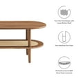 thumbnail image 6 of Coffee Sofa Side Table, Walnut, Wood, Oval, Living Kitchen Cafe Bistro Hospitality Restaurant, Modern Contemporary HB34893, 6 of 8