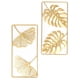 thumbnail image 4 of Decoración de pared Jadeshay 2 piezas Hoja de Ginkgo Dorada, 4 of 14