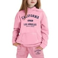 thumbnail image 4 of ChaoLingNeng Girls Fall Outfits Size 12 Graphic Print Round Neck Long Sleeve Warm Hoodie Sweatshirts and Sweatpants Soft Fall Toddlers Girls Clothing,4-5 Years, 4 of 4