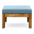 thumbnail image 4 of Afuera Living Outdoor 3 Seat Acacia Wood Sectional Sofa Set Teak/Blue, 4 of 13