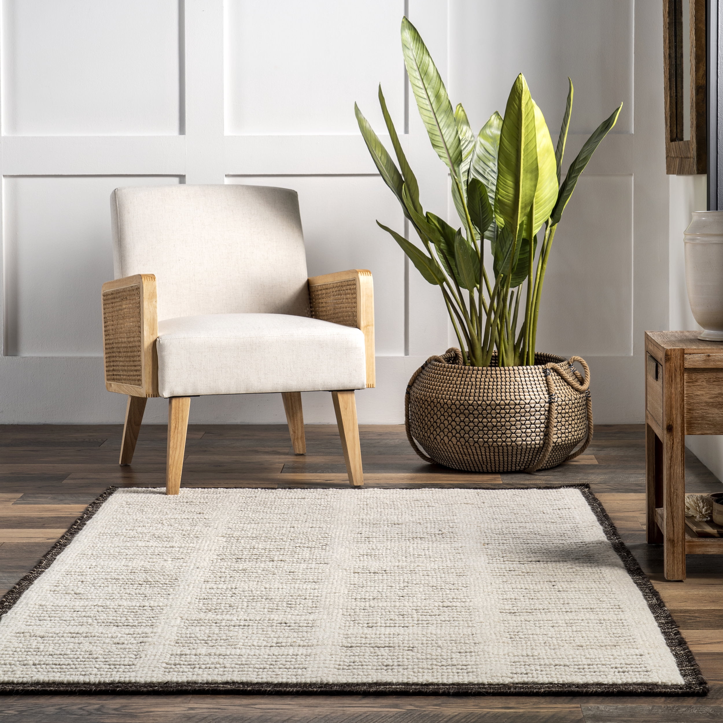 nuLOOM Aemilie Casual Striped Wool Area Rug, 6' x 9', Ivory