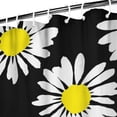 thumbnail image 3 of Waterproof Daisies Flower Yellow White Shower Curtain 72x72 Inch Boho Style Polyester Unique Shower Curtain for Bathroom Hotel Home Decor with 12 Plastic Hooks, 3 of 5