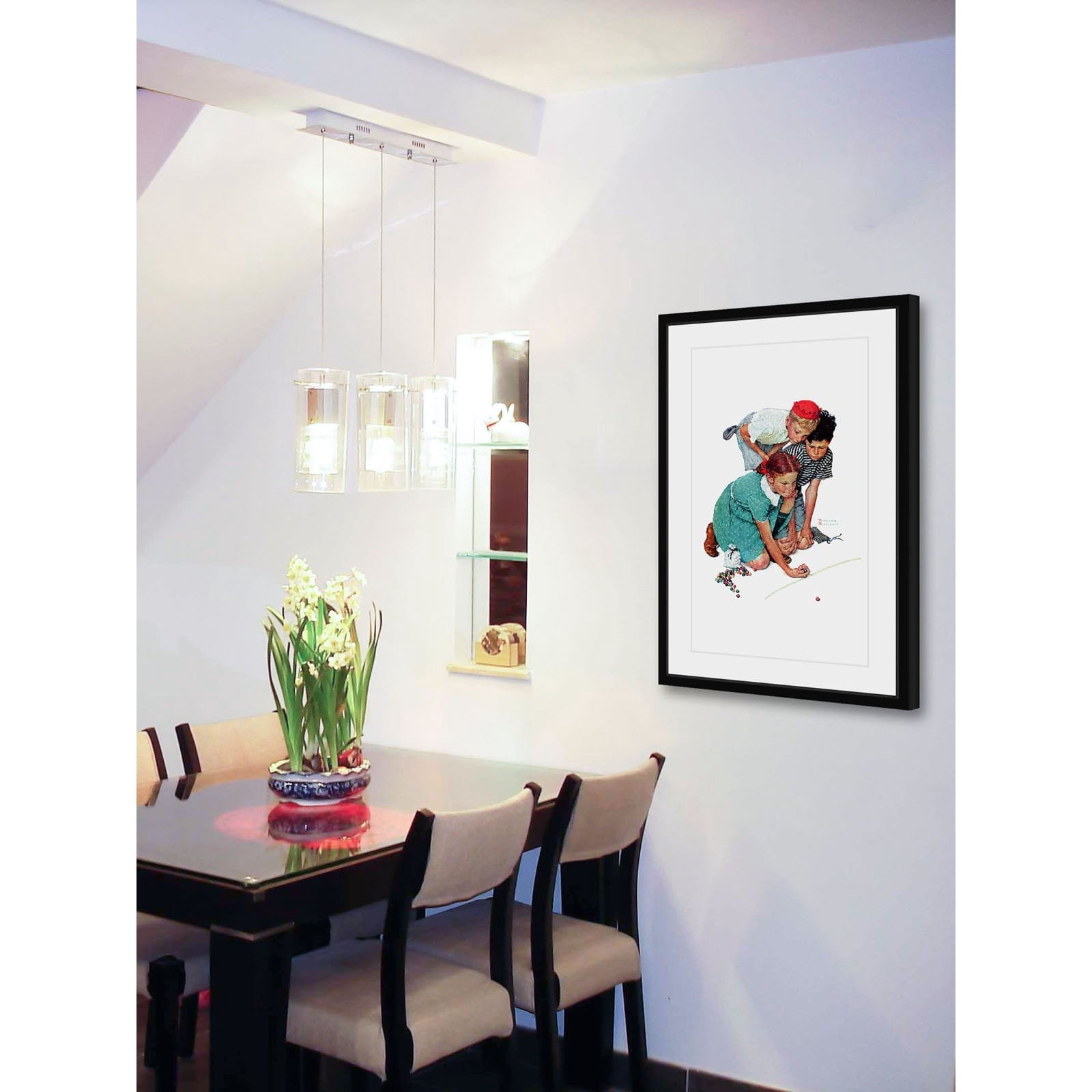 Marmont Hill Marbles Champ by Norman Rockwell Framed Wall Art