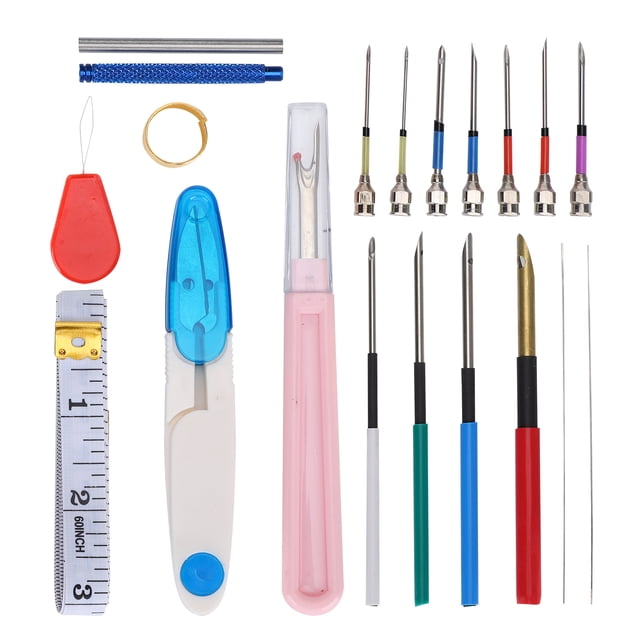 Juego de agujas de bordar y tejer profesionales para coser, fieltrar, manualidades y trabajos manuales.