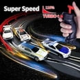 thumbnail image 2 of Juegos de pistas de carreras para autos tragamonedas con 4 autos tragamonedas iluminados, batería o pista para autos eléctricos, 2 controles manuales de velocidad ajustable, piezas de pista y contador, 2 of 5