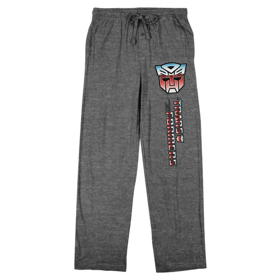 Transformers Autobots Logo Men's Heather Gray Sleep Pajama Pants-Medium