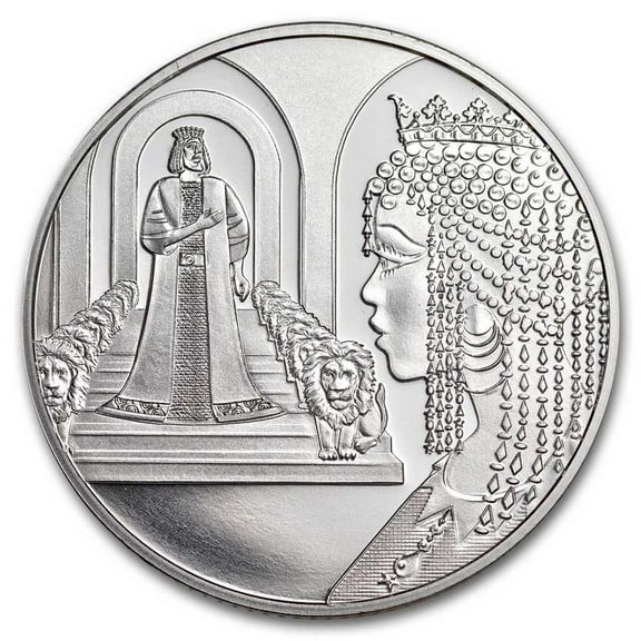 2021 Holy Land Mint Biblical Art King Solomon Queen of Sheba 1/2 oz Silver Coin