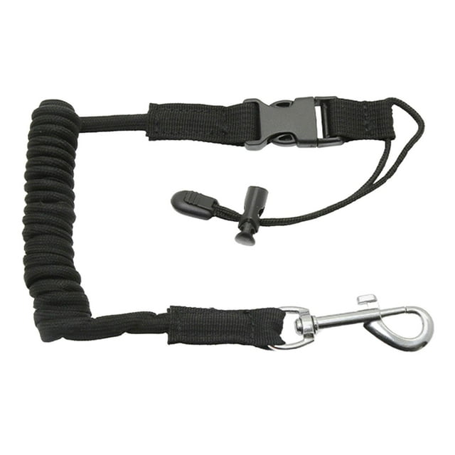 Cuerda de amarre en espiral Cola elástica para kayak negro