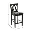 thumbnail image 2 of Lexicon Norman 5 Piece Solid Wood Counter Height Dining Set in Black, 2 of 5