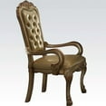 thumbnail image 4 of ACME Dresden Arm Chair (Set-2), Bone Synthetic Leather & Gold Patina, 4 of 7