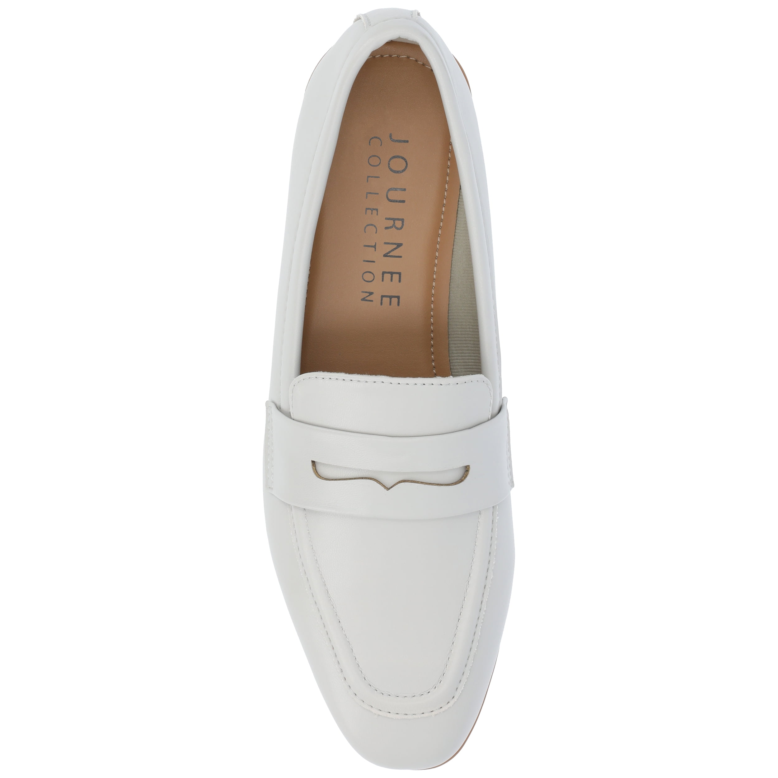 Journee Womens Myeesha Loafer Slip On Square Toe Dress Flats