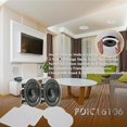 thumbnail image 5 of Pyle Paire 10” Encastré au Mur au Plafond Système de Haut-Parleurs Bidirectionnels à Ressort Connexions Rapides Modulables Rond/carré Gril Son Stéréo Polymère Cône Tweeter 300 Watts (PDIC16106), 5 of 5