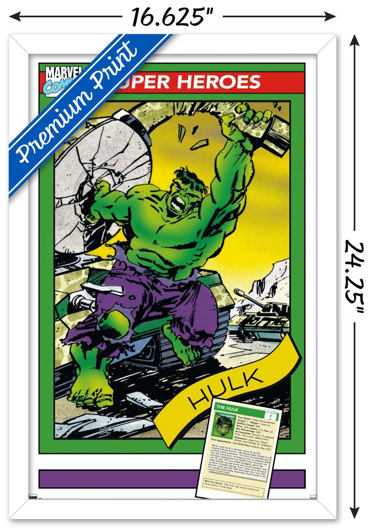 Marvel Trading Cards - Hulk Wall Poster, 14.725" x 22.375" Framed